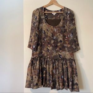 Witchery Printed Ruffle Dress | Watercolor